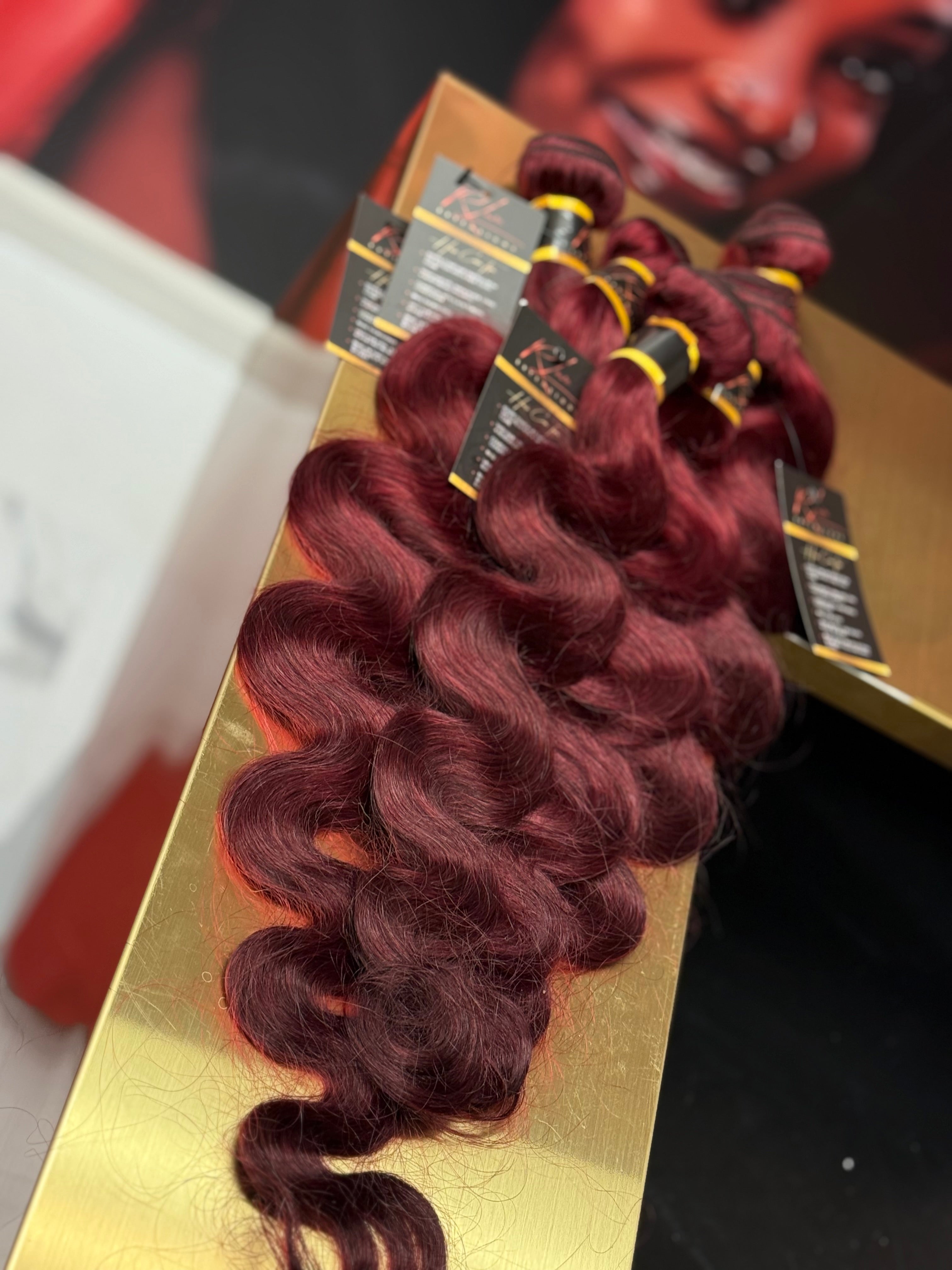 BURGUNDY BODY WAVE 3 BUNDLE DEALS