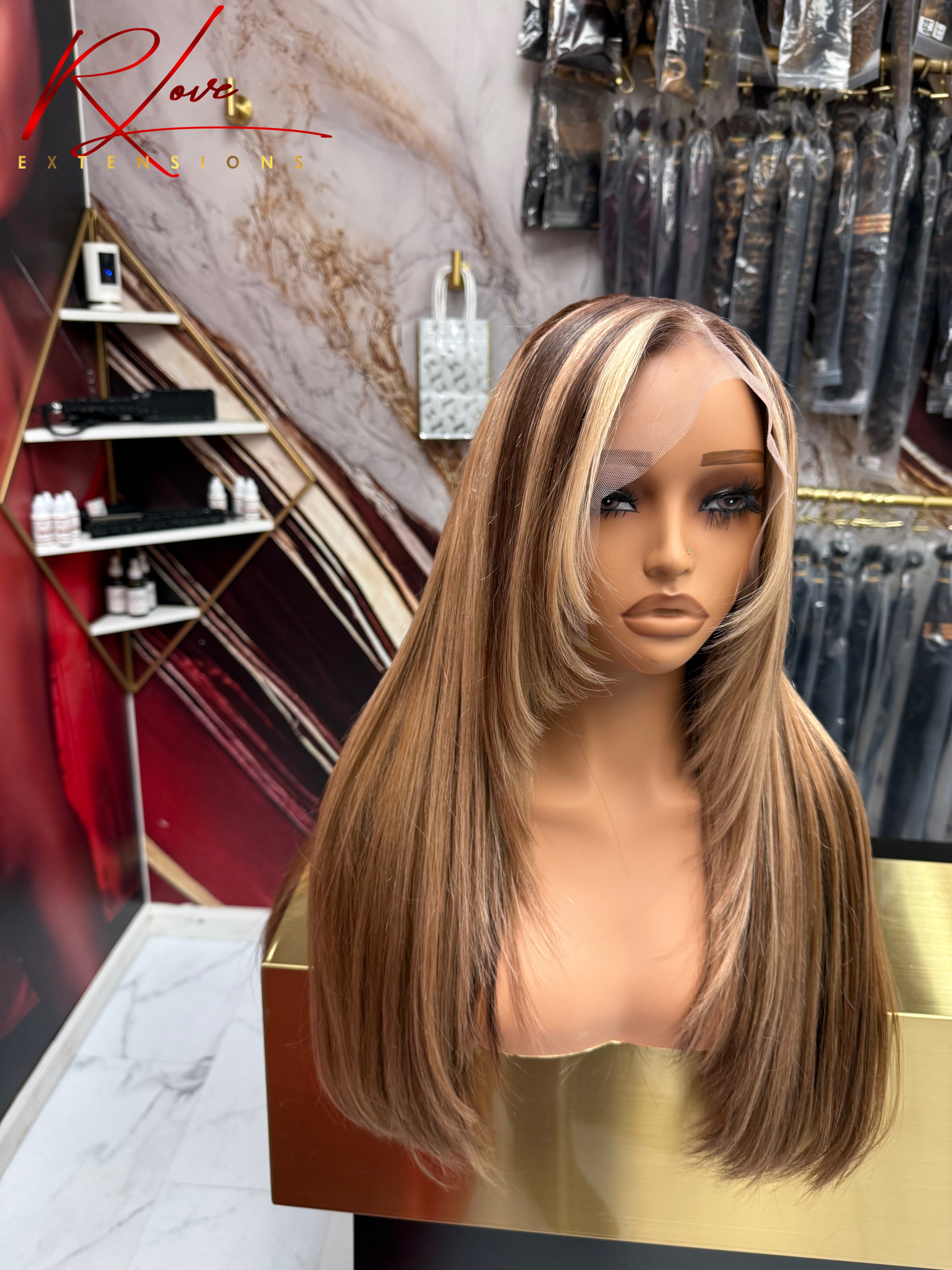 26” Blonde Highlight Frontal Ready-To-Wear Wig