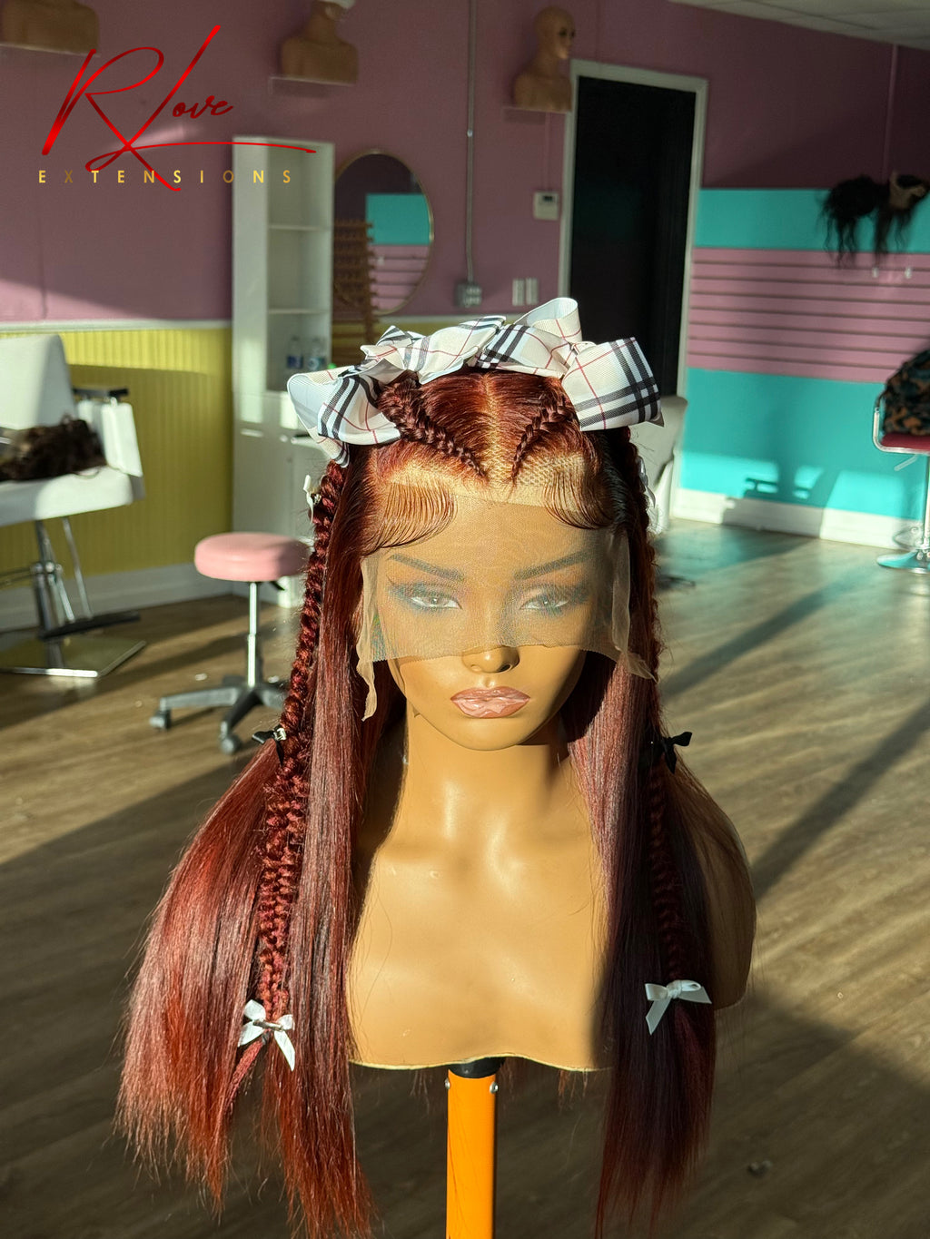 24” Burgundy RTW Wig