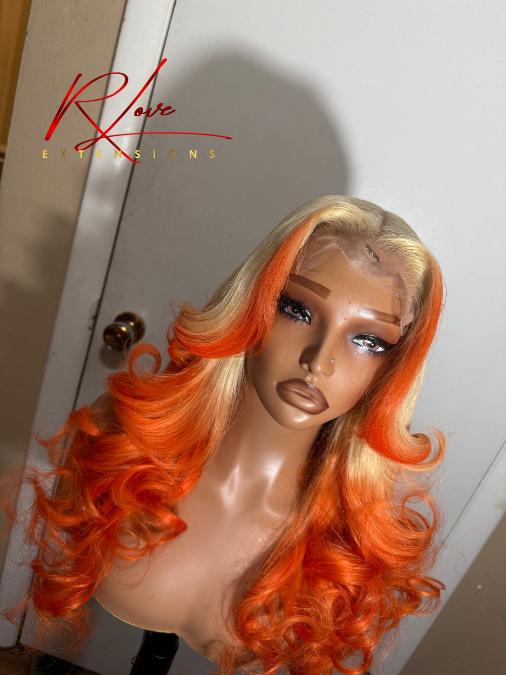 26” Blonde/Orange Ombre Ready-to-Wear Wig