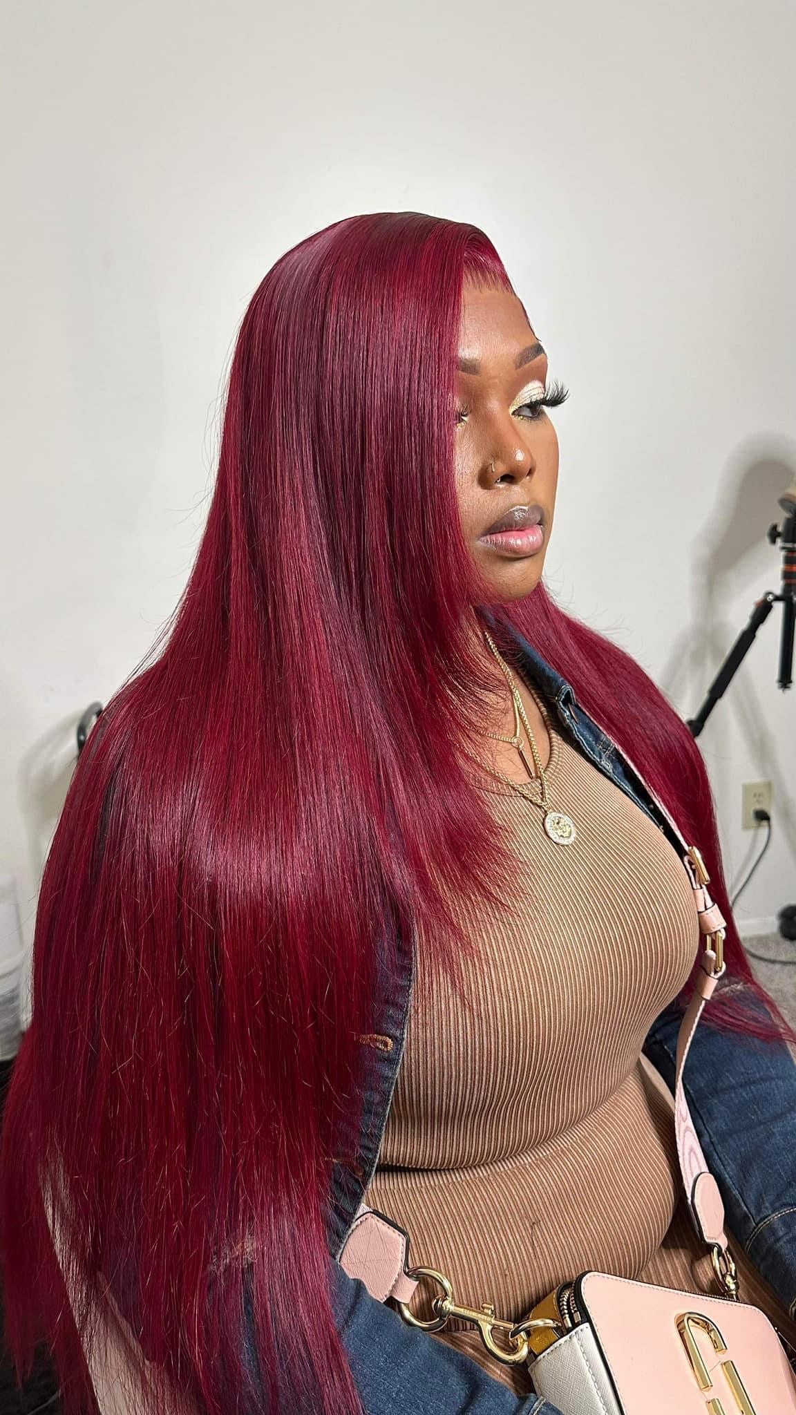 Burgundy Lace Front Wig