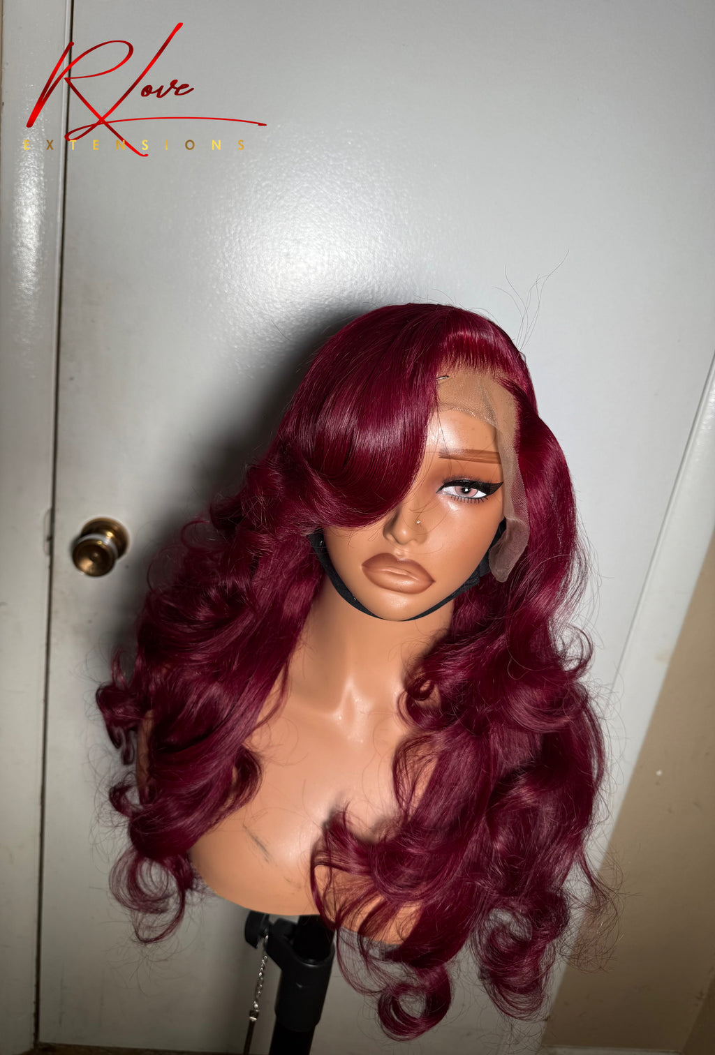 28” Burgundy Frontal Ready-To-Wear Wig
