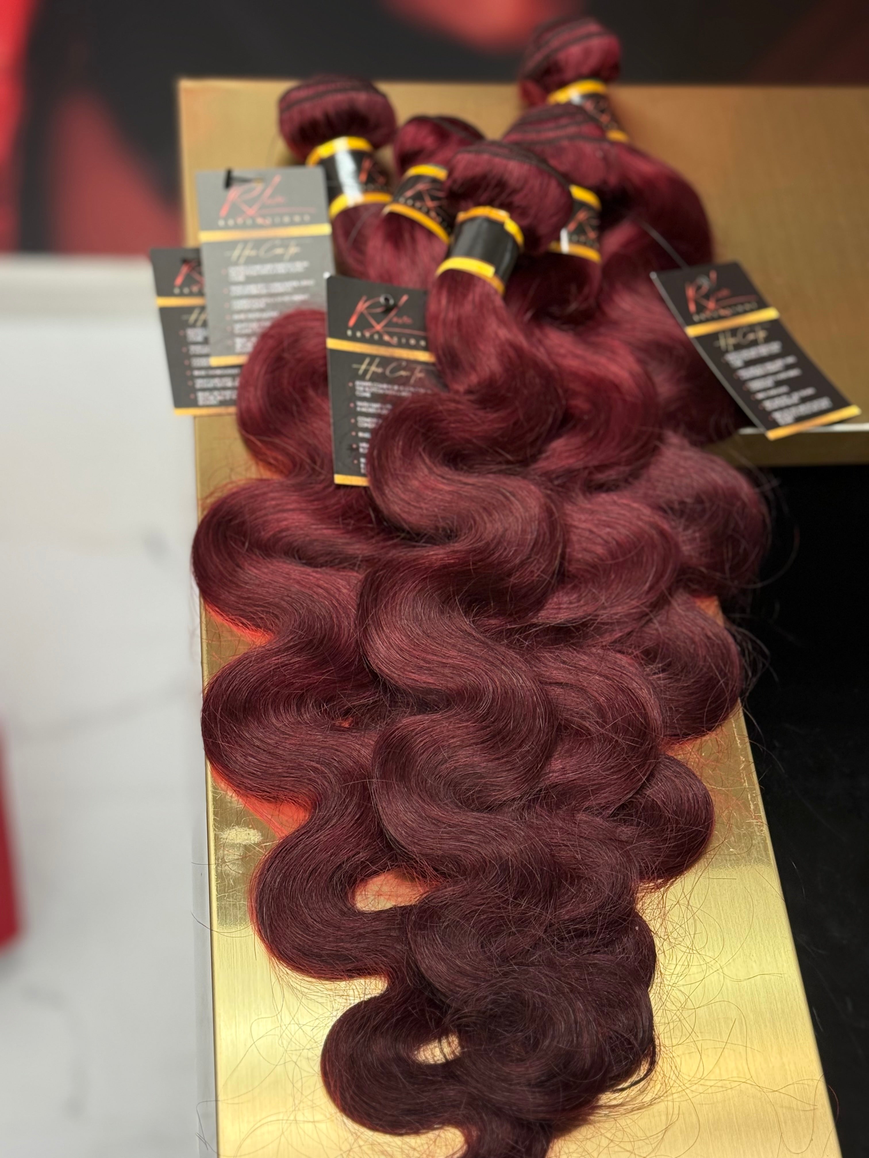 BURGUNDY BODY WAVE 3 BUNDLE DEALS