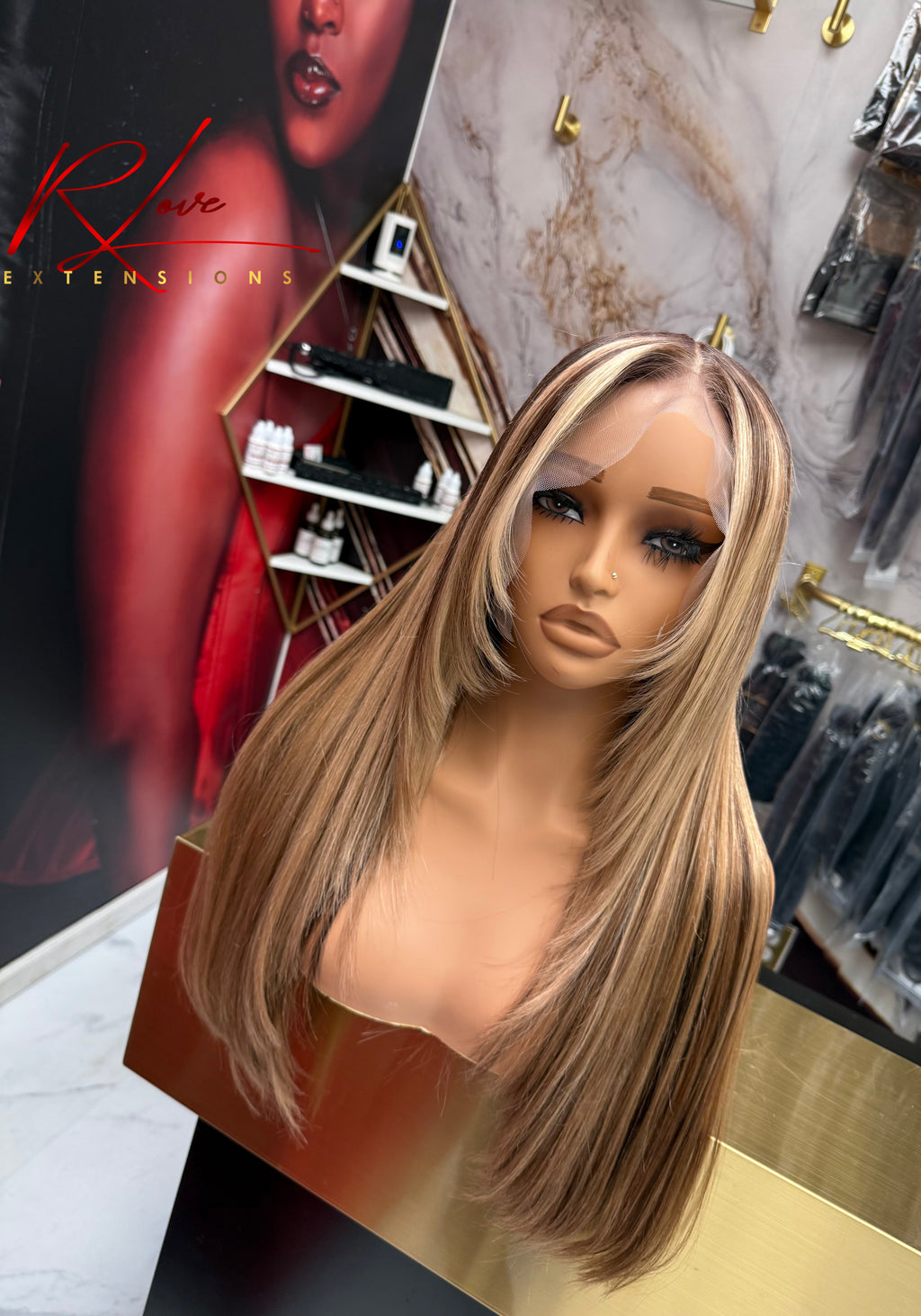 26” Blonde Highlight Frontal Ready-To-Wear Wig