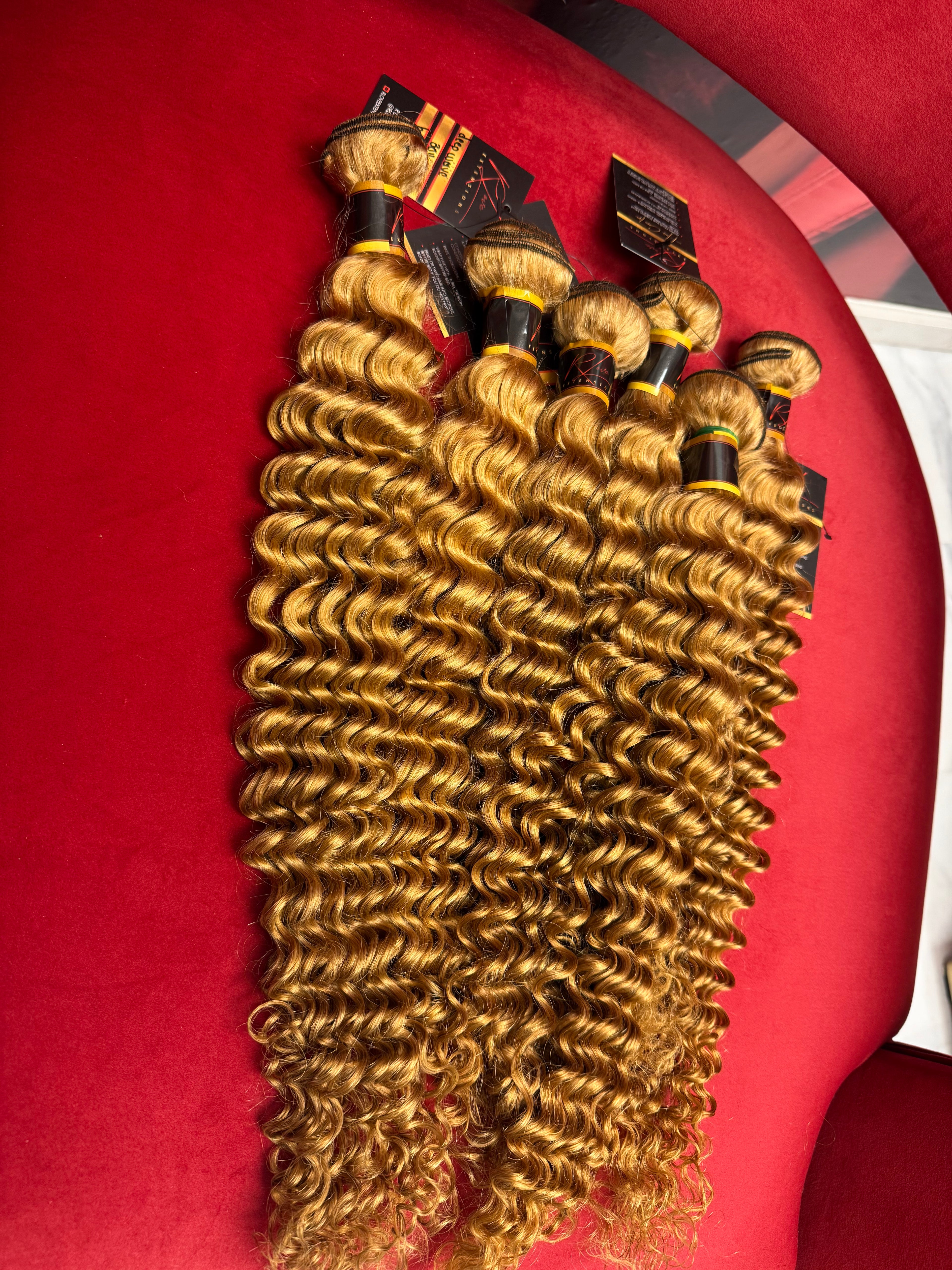 HONEY BLONDE DEEP WAVE 3 BUNDLE DEALS