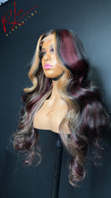 Load image into Gallery viewer, 24” Burgundy Highlight Ready-to-Wear Wig
