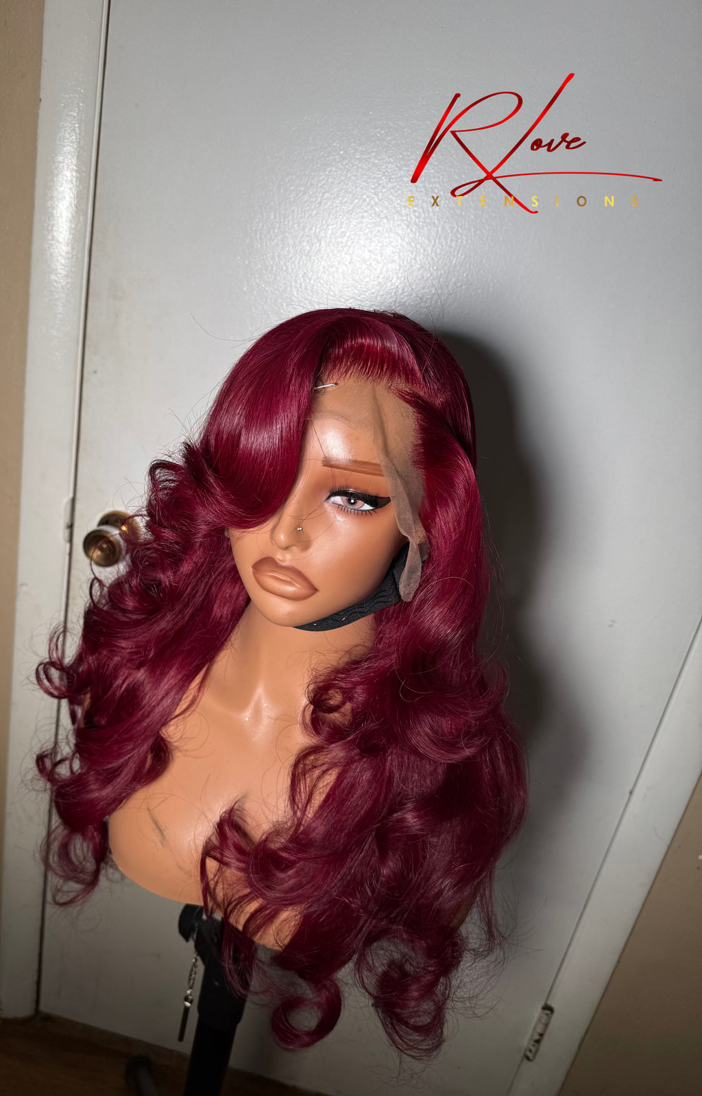 28” Burgundy Frontal Ready-To-Wear Wig