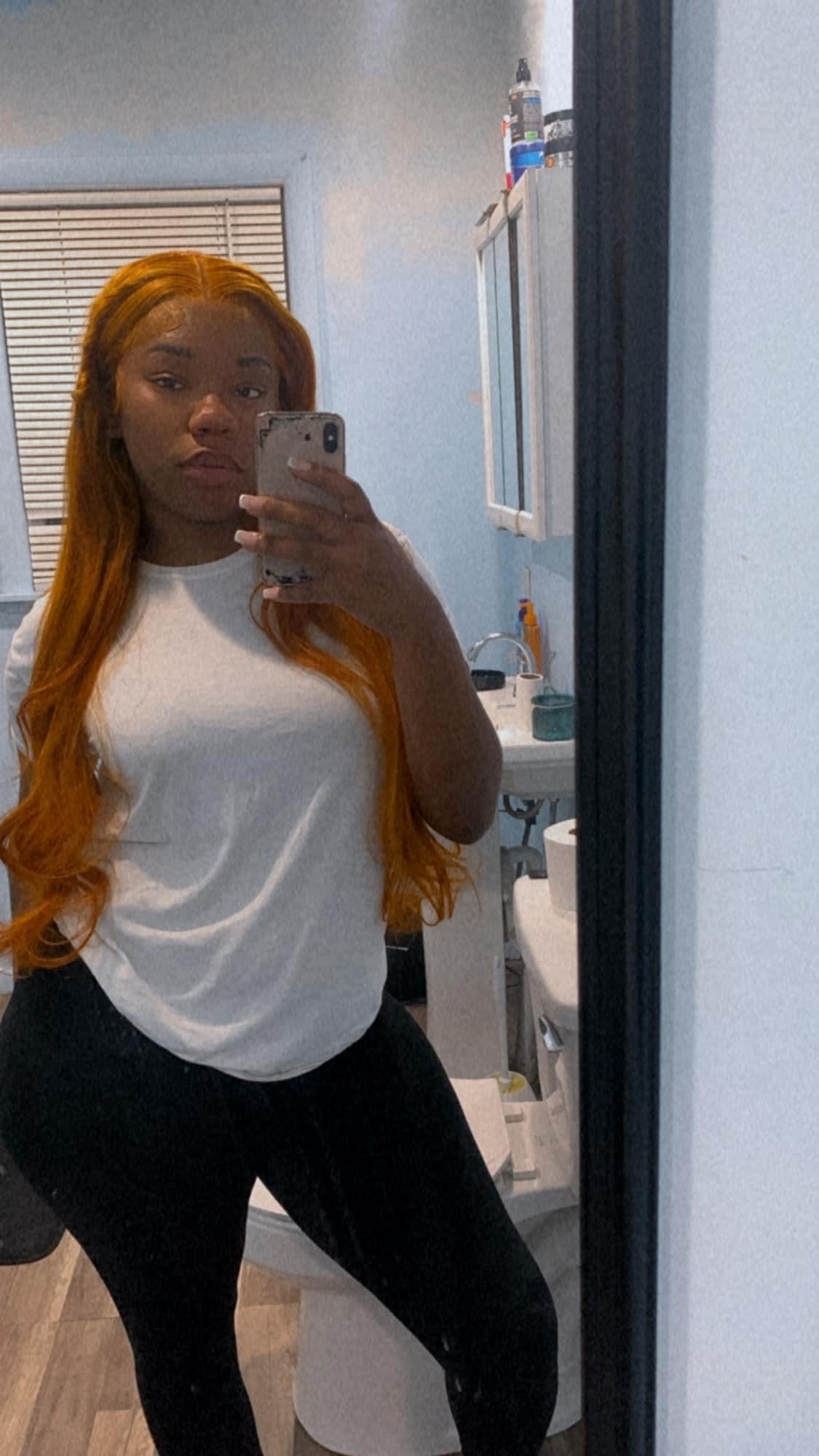 28” 30# Ginger Lace Front Wig