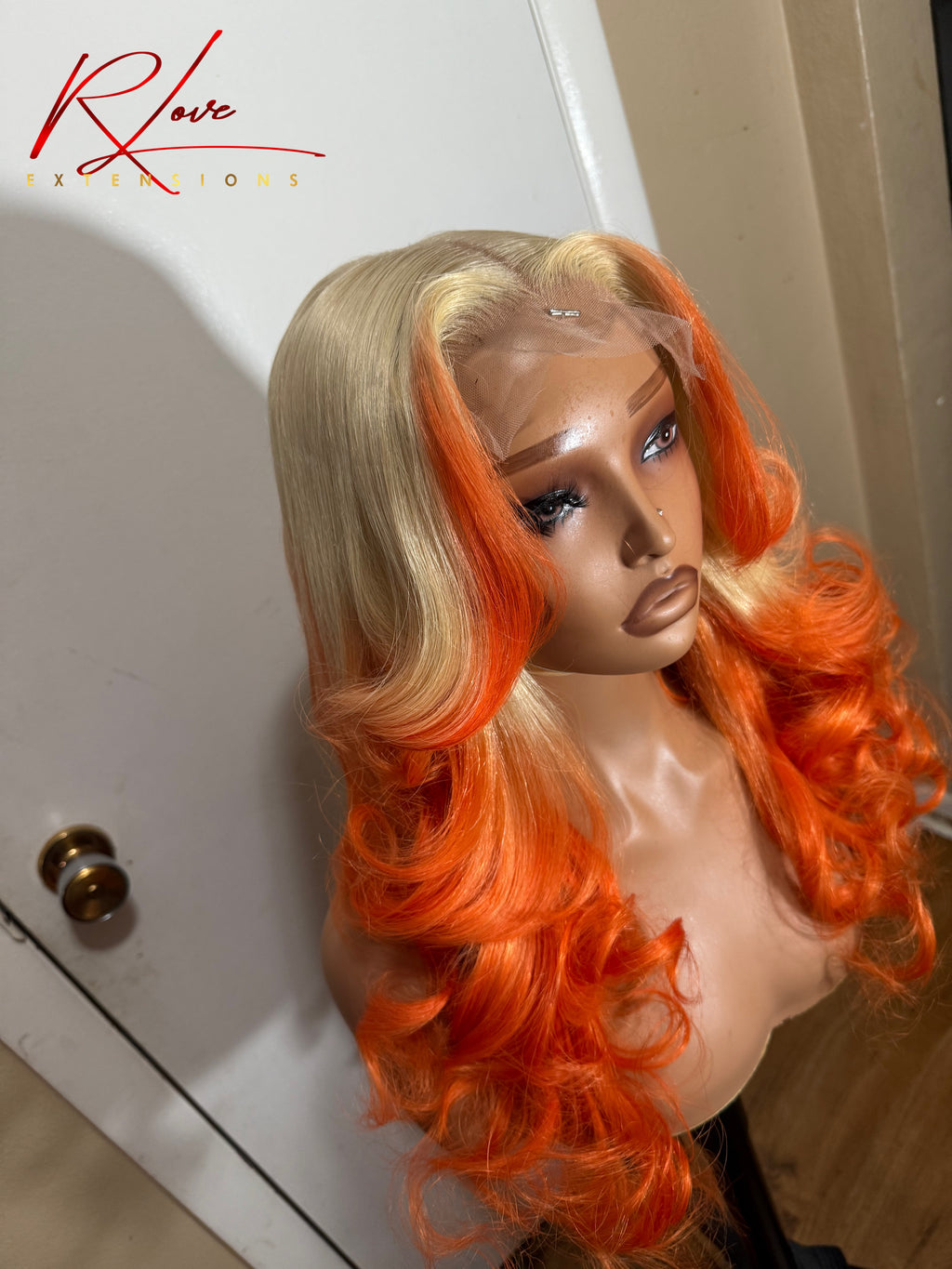 26” Blonde/Orange Ombre Ready-to-Wear Wig
