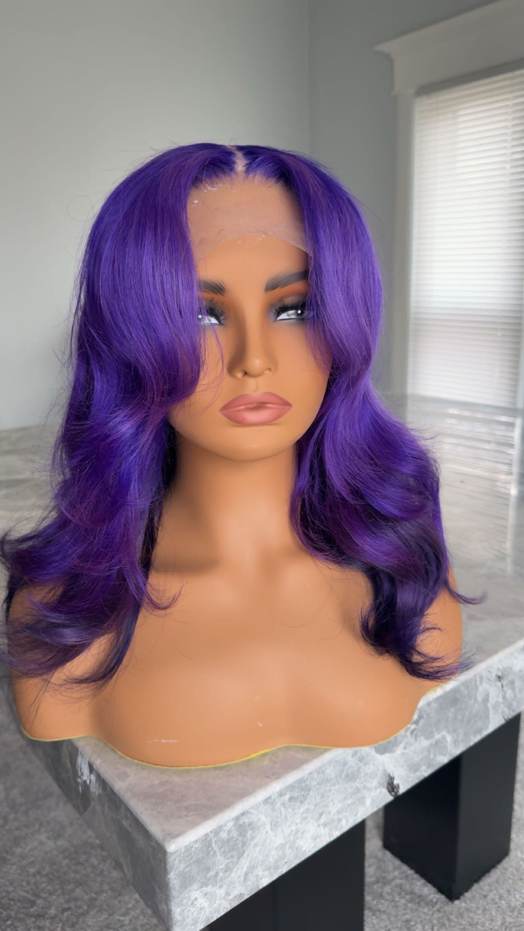 18” Purple Ready-to-wear wig