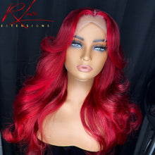 Load image into Gallery viewer, 24” Two Toned Red Ready-To-Wear Wig
