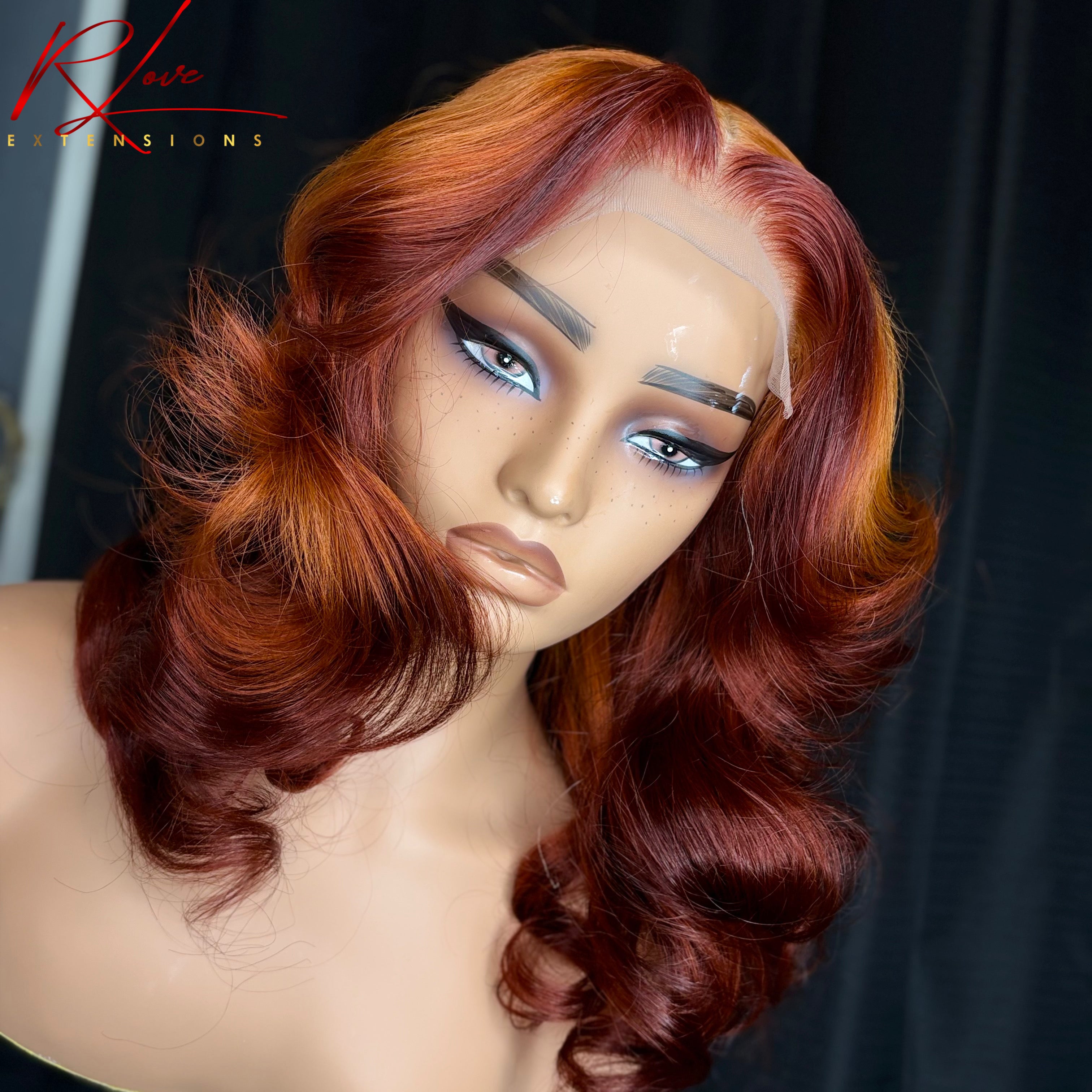 20” Copper/Burgundy Ready-to-Wear Wig