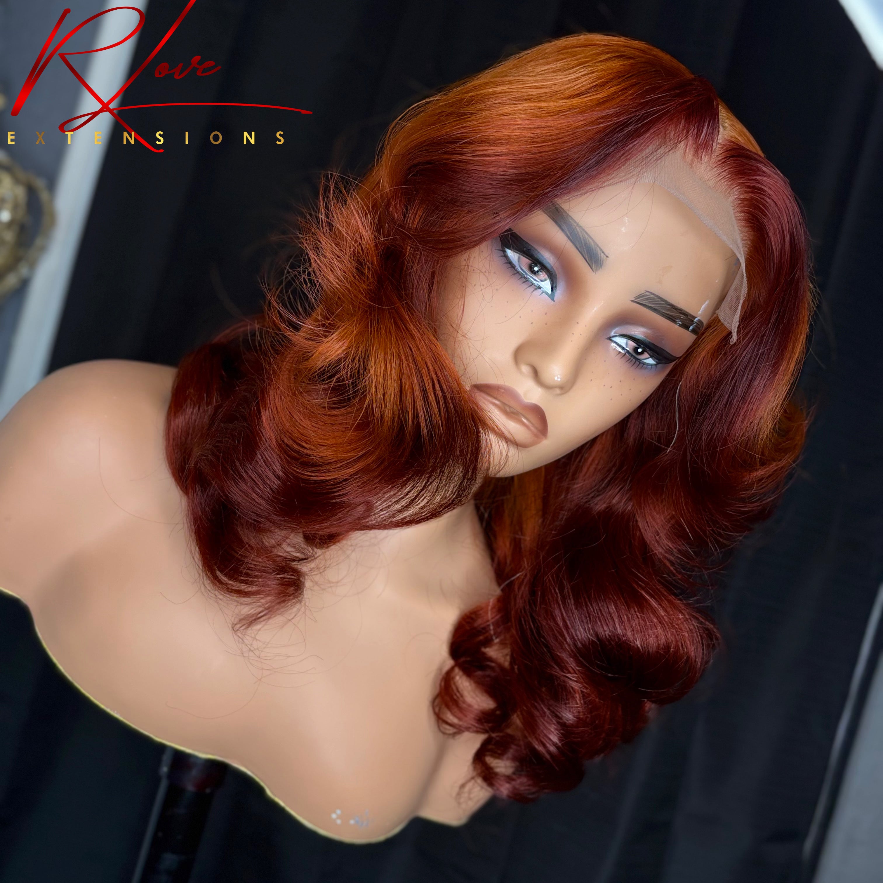 20” Copper/Burgundy Ready-to-Wear Wig