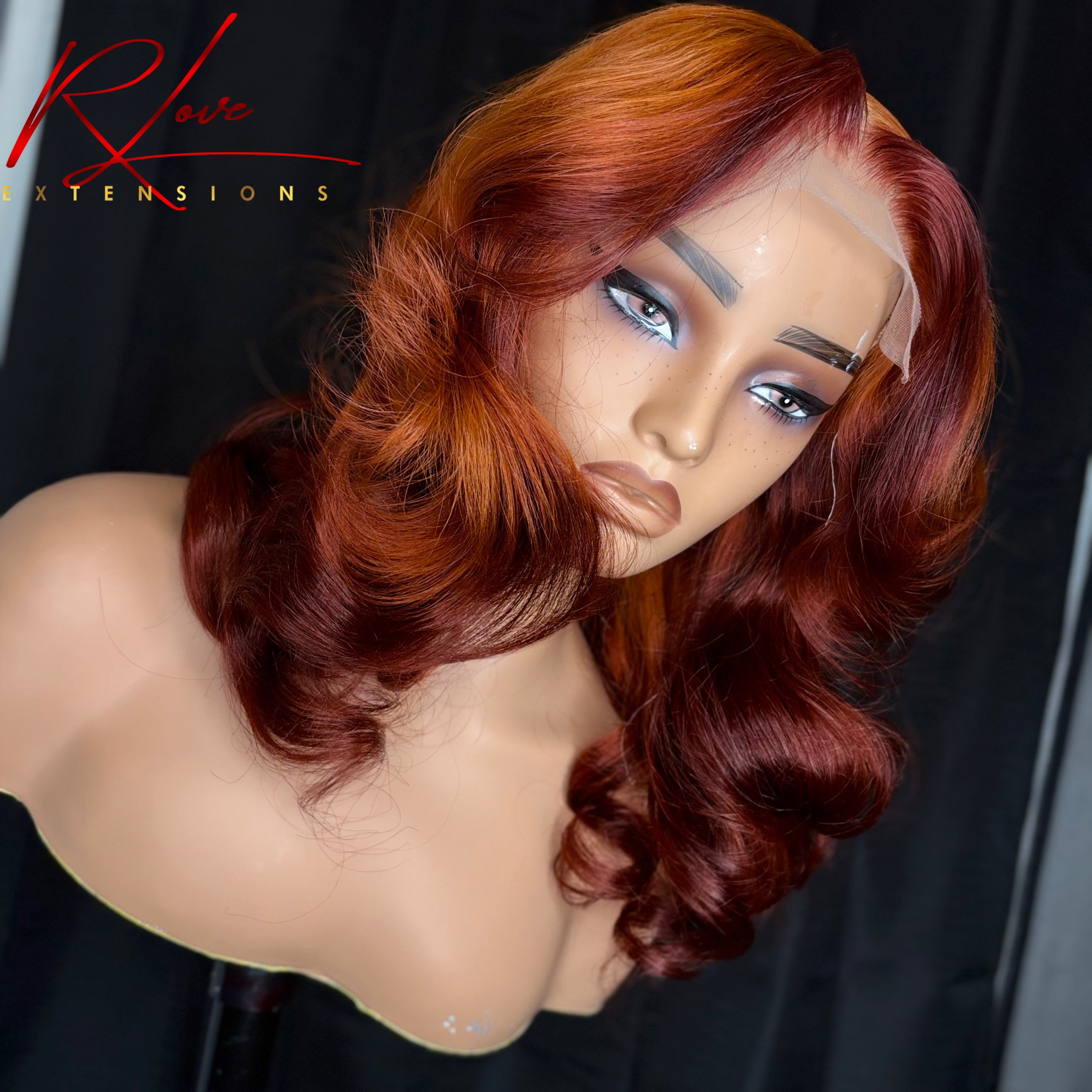 20” Copper/Burgundy Ready-to-Wear Wig