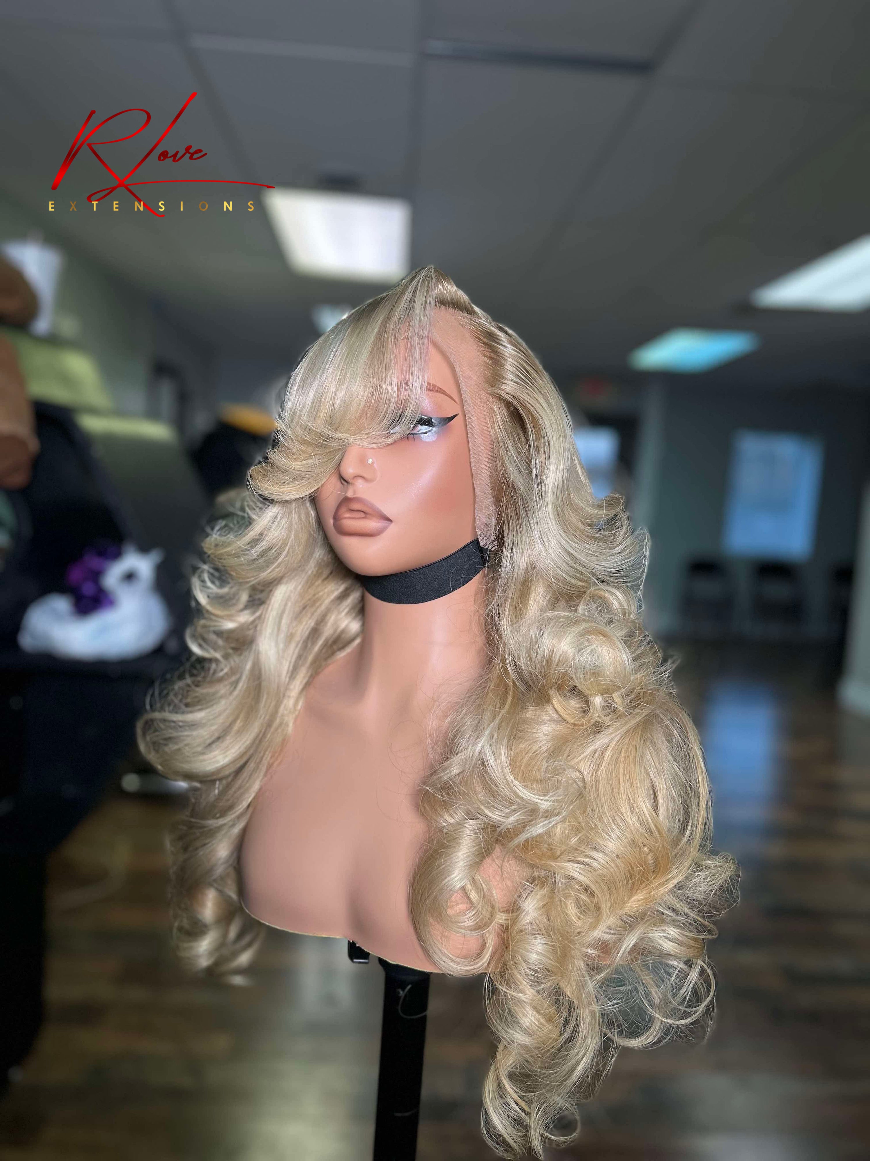 28” Blonde Mixed Side Part Ready-To-Wear Wig