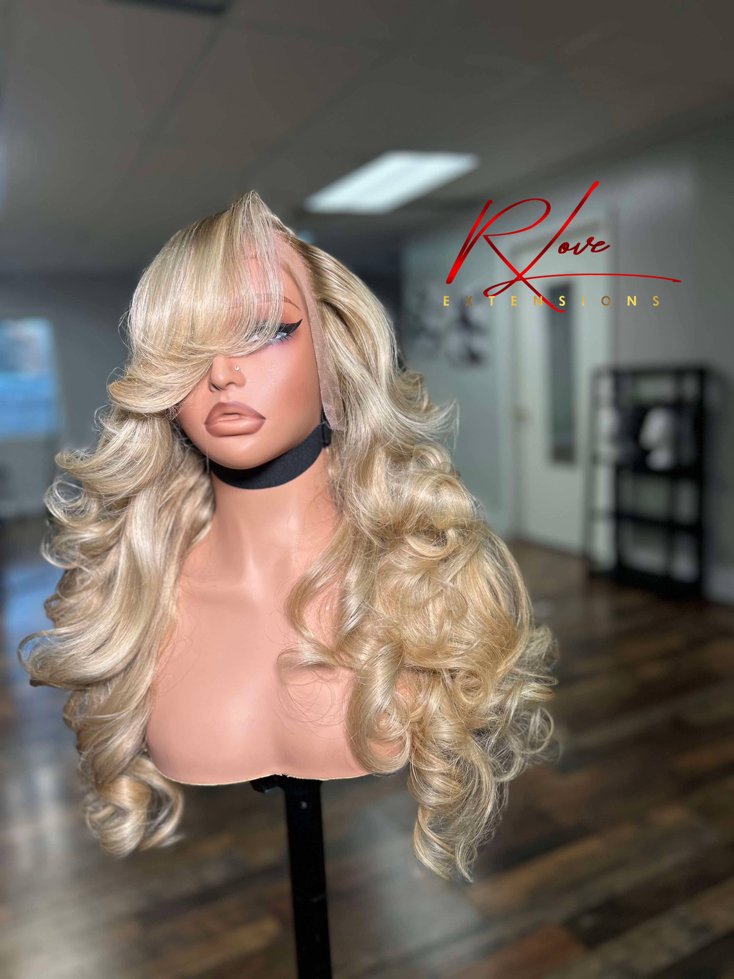28” Blonde Mixed Side Part Ready-To-Wear Wig