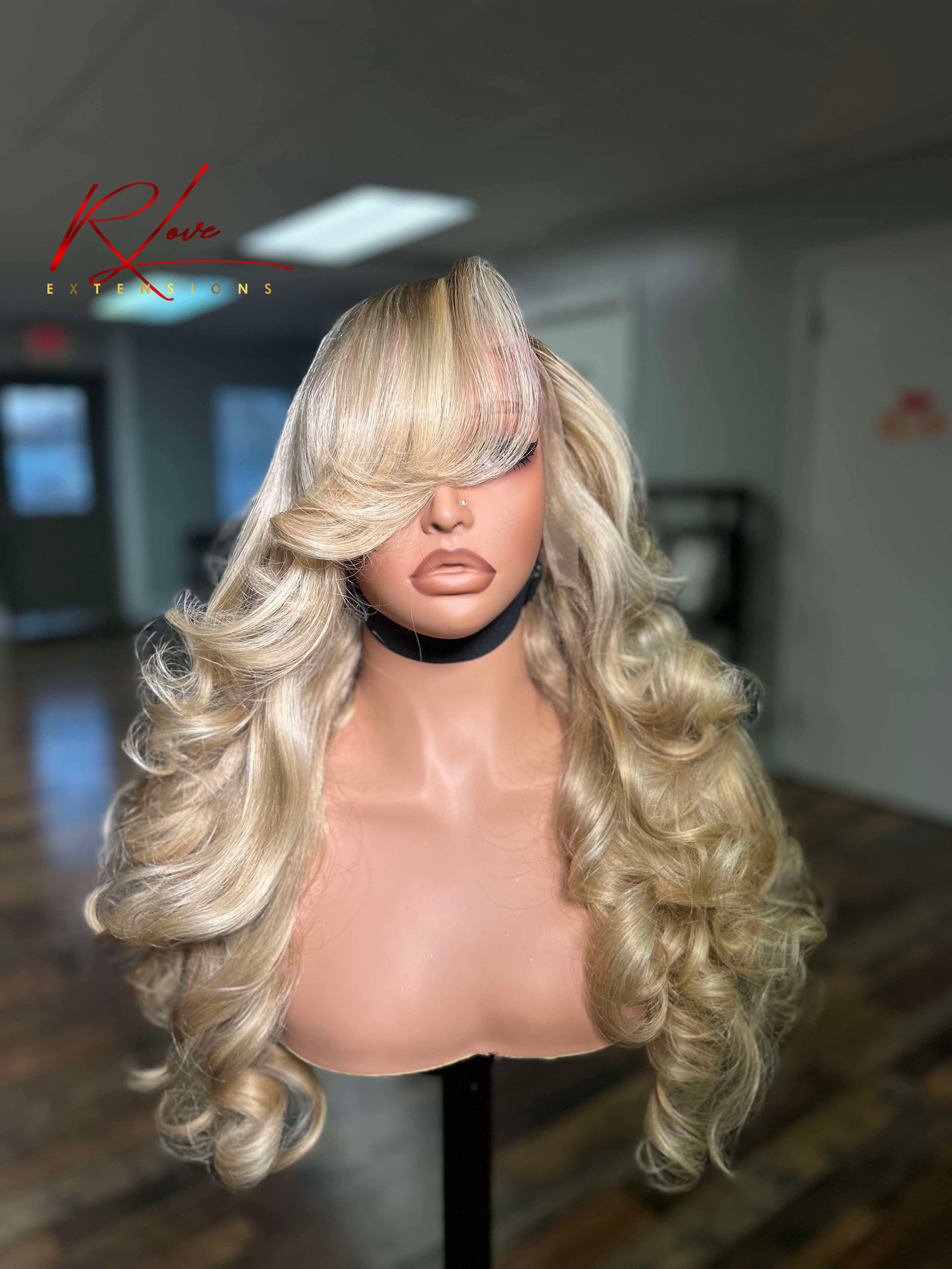28” Blonde Mixed Side Part Ready-To-Wear Wig