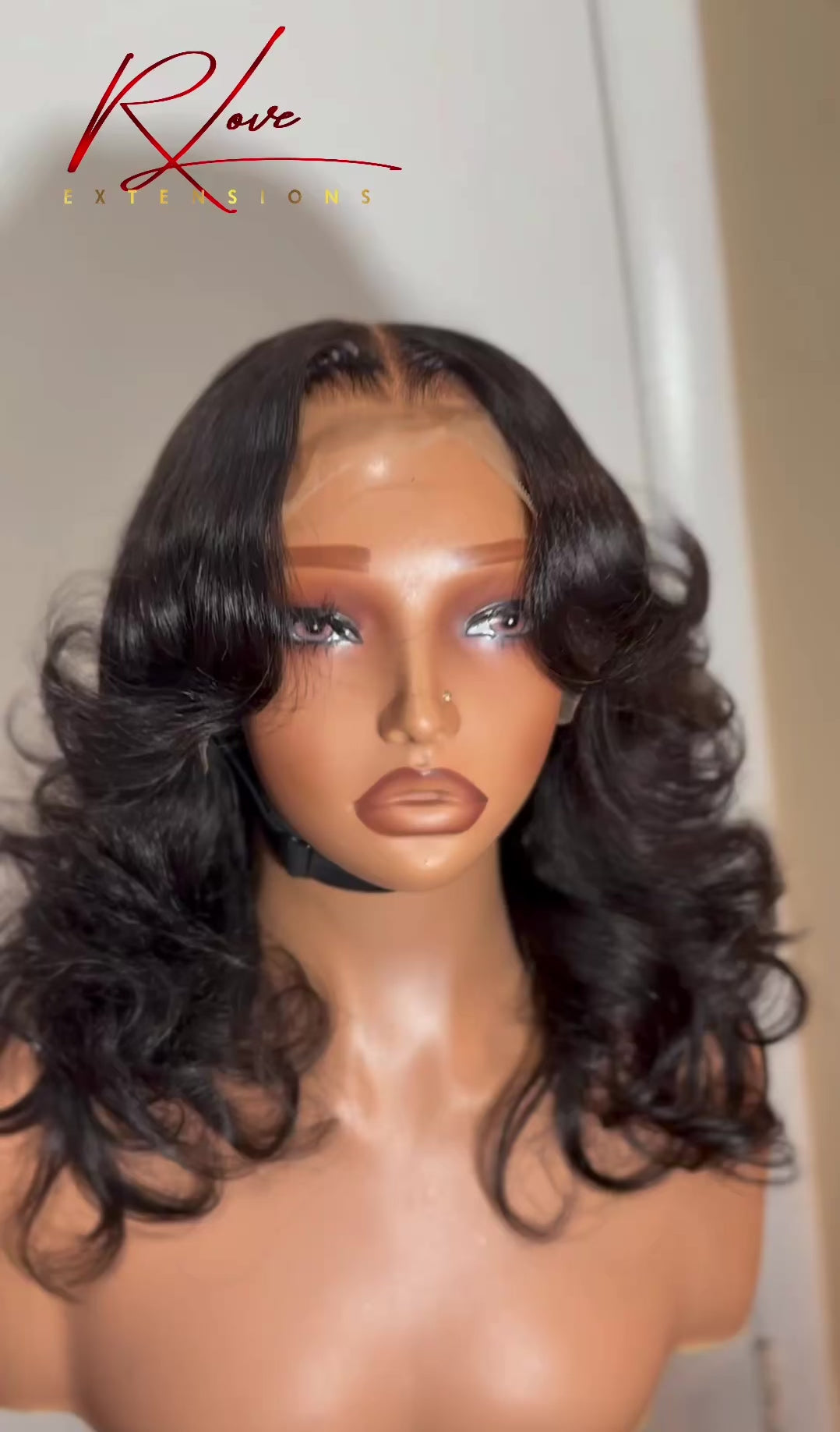 16” Middle Part Frontal Curled Ready-to-Wear Wig