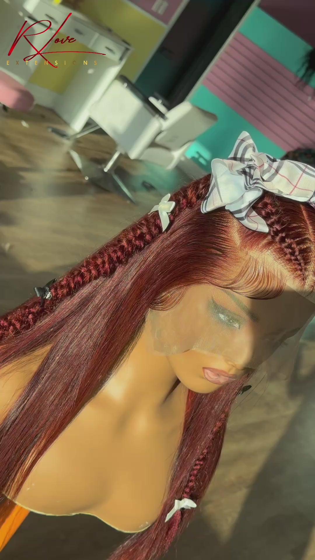24” Burgundy RTW Wig