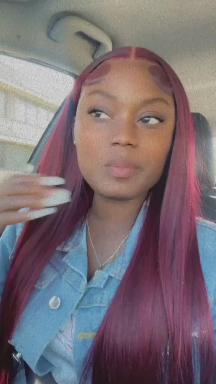 Burgundy Lace Front Wig
